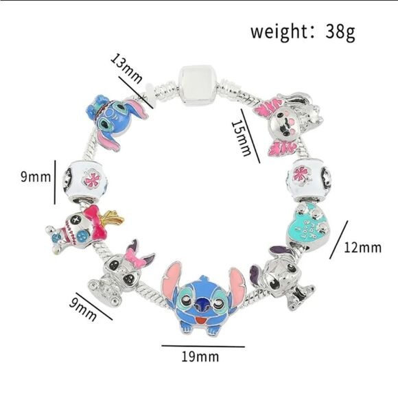 Lilo & Stitch Charm Bracelet, Disney Themed Bracelet, Super Cute Charm B… - Picture 3 of 5